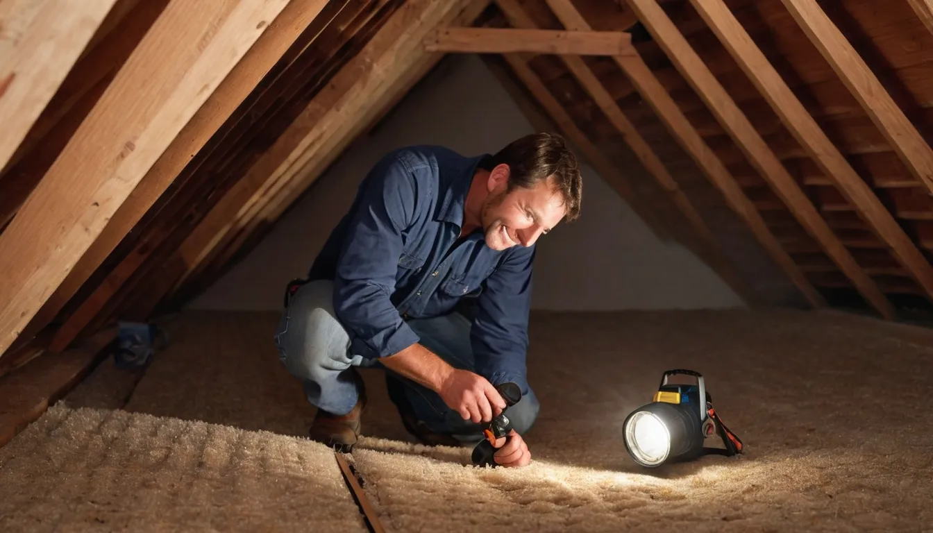 A local provider inspecting an attic for rodent and wildlife entry points in a home near Maumee